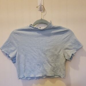 Baby Blue Shinestar Crop Top Size L